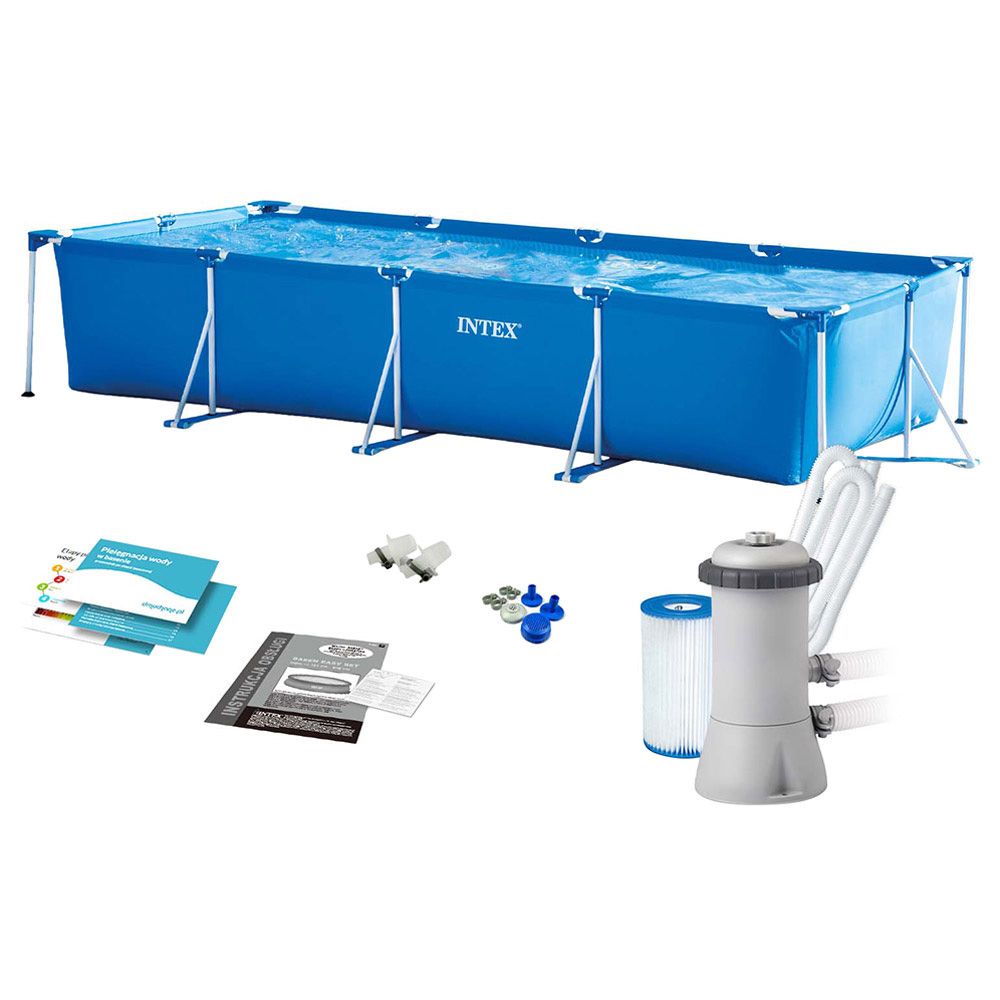 Intex - Rectangular Frame Pool Set w/ 220-240V Filter Pump