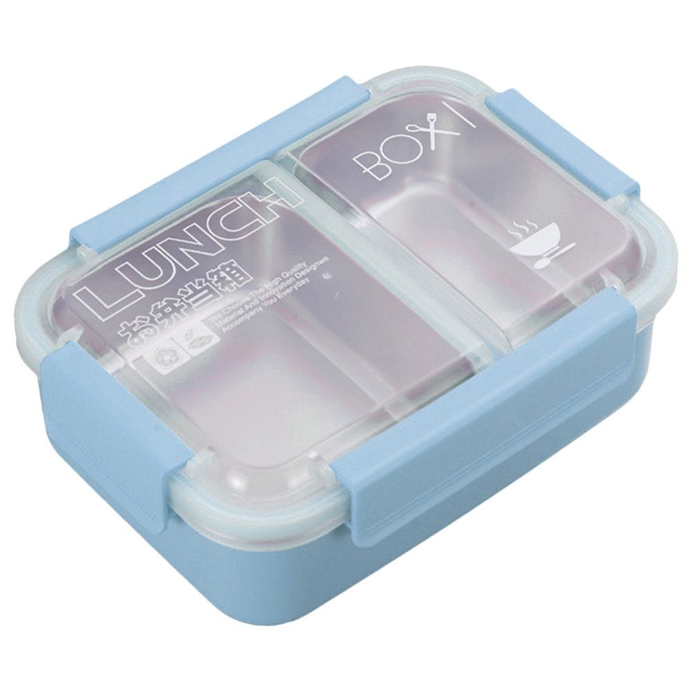 Brain Giggles - 2 Compartments Bento Lunch Box - Blue