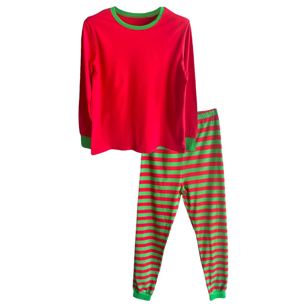 Brain Giggles - 2pc-Set - Christmas Pjs - Red & Green