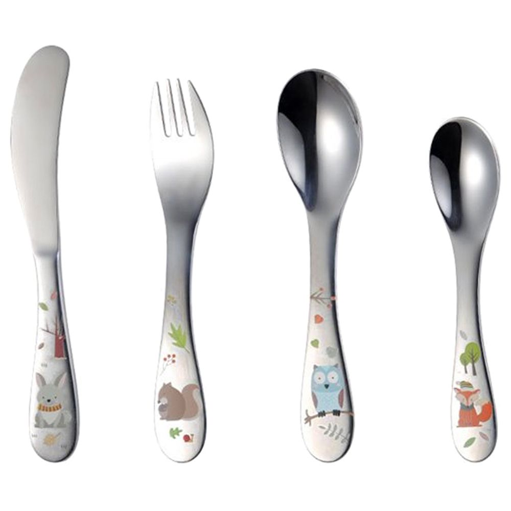 Brain Giggles - Children Stainless Steel Cutlery Set 4pc