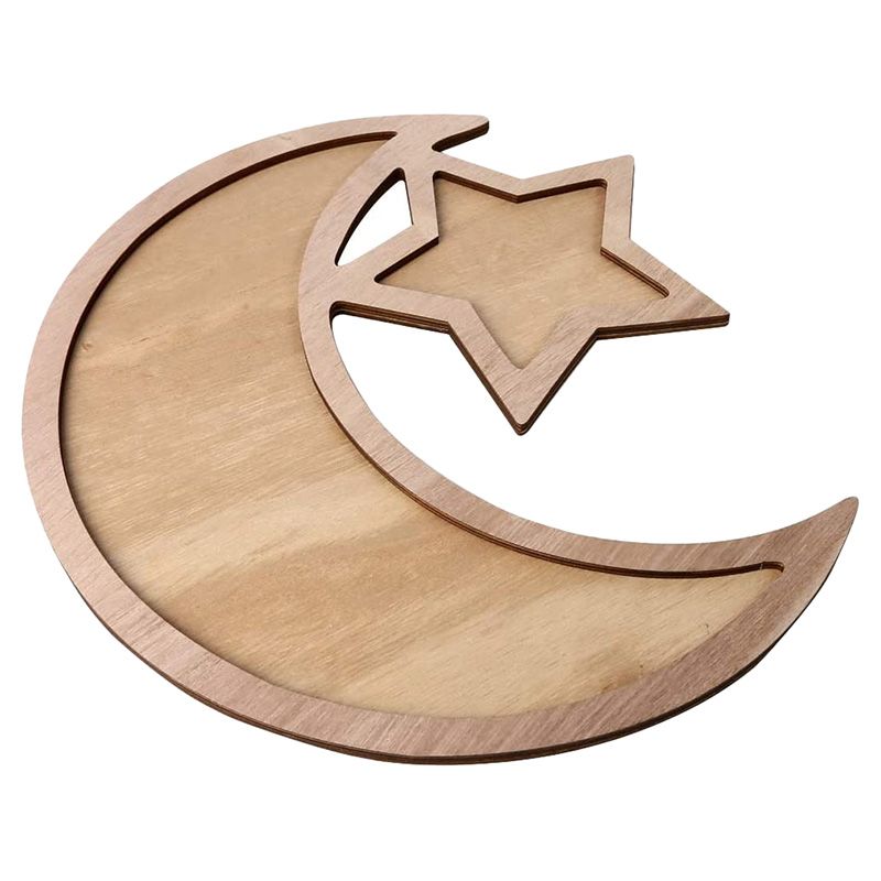 Brain Giggles - Eid Mubarak - Dessert Serving Tray - Wood