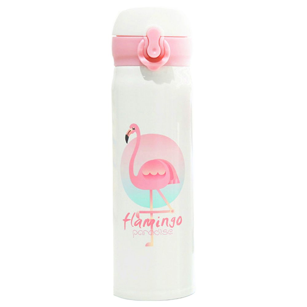 Brain Giggles - Cute Insulated Flamingo Stainless Steel Vacuum Flask - 500ml