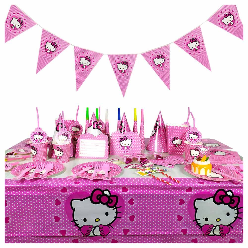 Brain Giggles - Hello Kitty Tableware (136 Pieces) - Pink