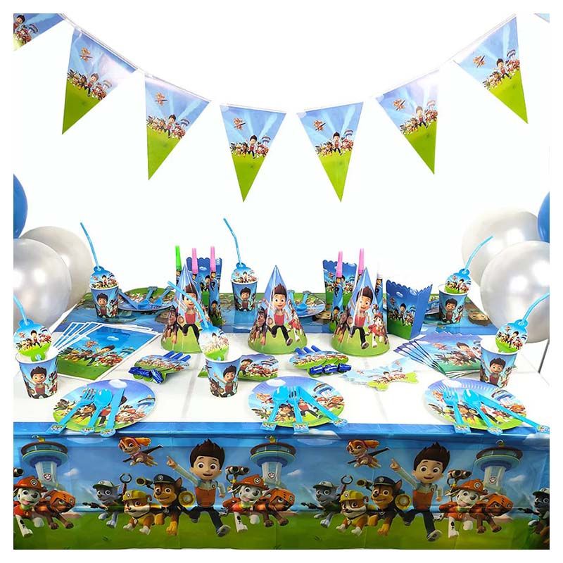 Brain Giggles - Paw Patrol Theme Disposable Tableware 136pcs