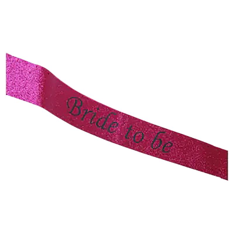 Brain Giggles - Bride To Be Sash With Glitters - Pink