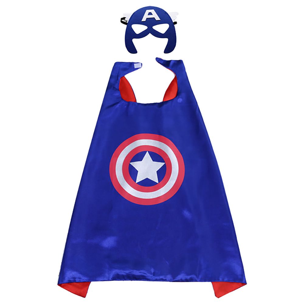 Brain Giggles - Captain America Cape/Costume w/ Mask - Blue