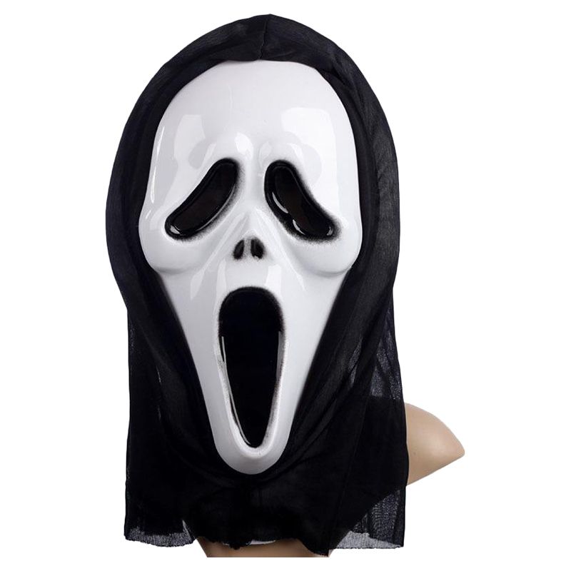 Brain Giggles Halloween Screaming Ghost Mask With Hood