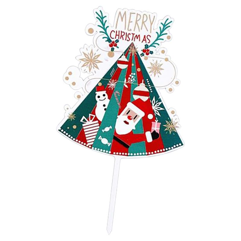 Brain Giggles - Merry Christmas Cake Topper - Green