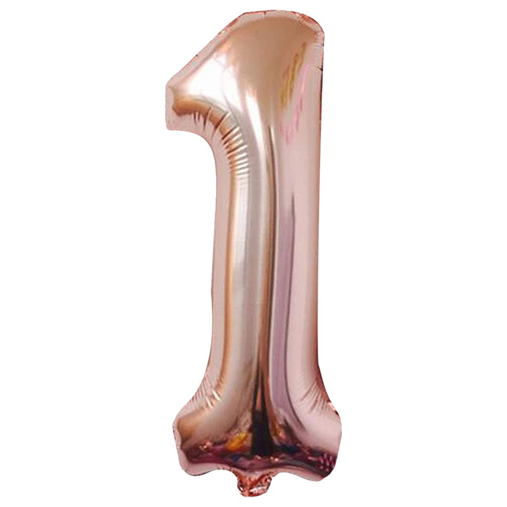 Brain Giggles - 1 Number Foil Balloon - 40-inch - Rose Gold