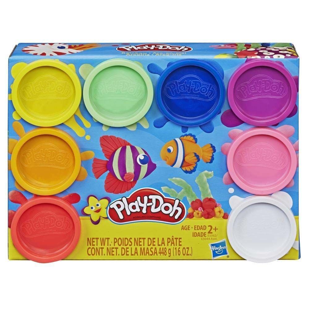 PlayDoh - 8-Pack Rainbow Non-Toxic Modeling Compound