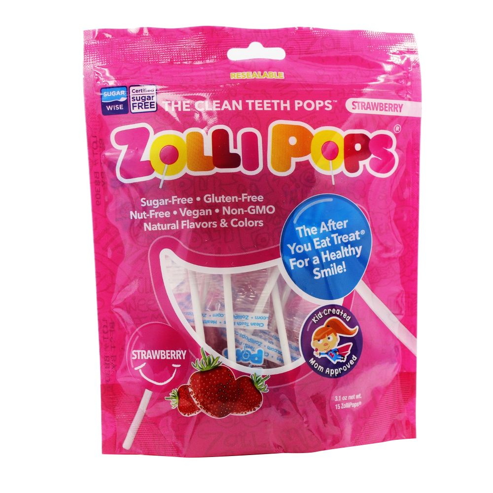 Zollipop - Clean Teeth Pops Strawberry 3.1Oz