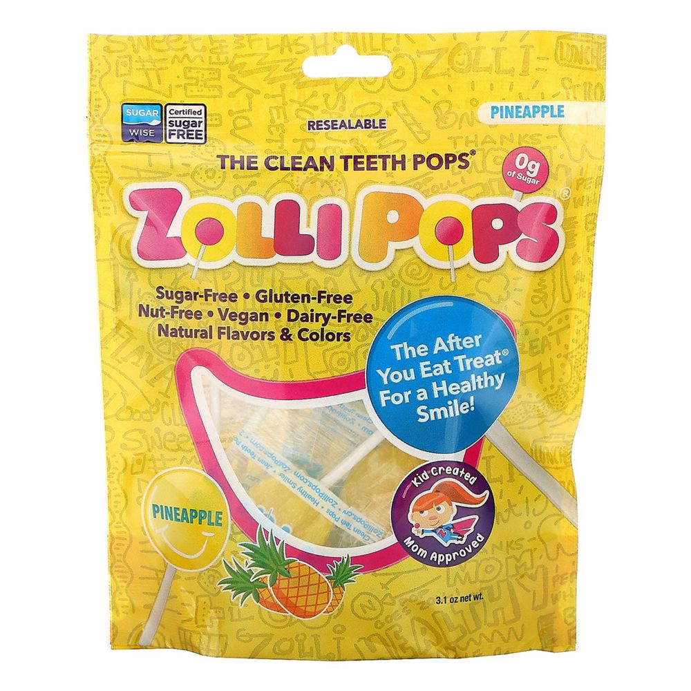 Zollipop - Clean Teeth Pops Pineapple 3.1Oz