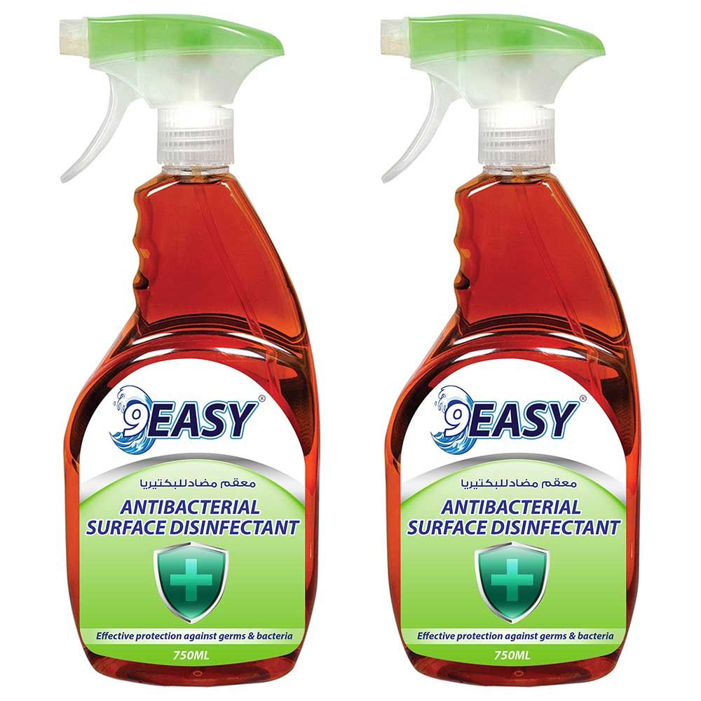 9EASY - Antibacterial Surface Disinfectant 750ml Pack of 2