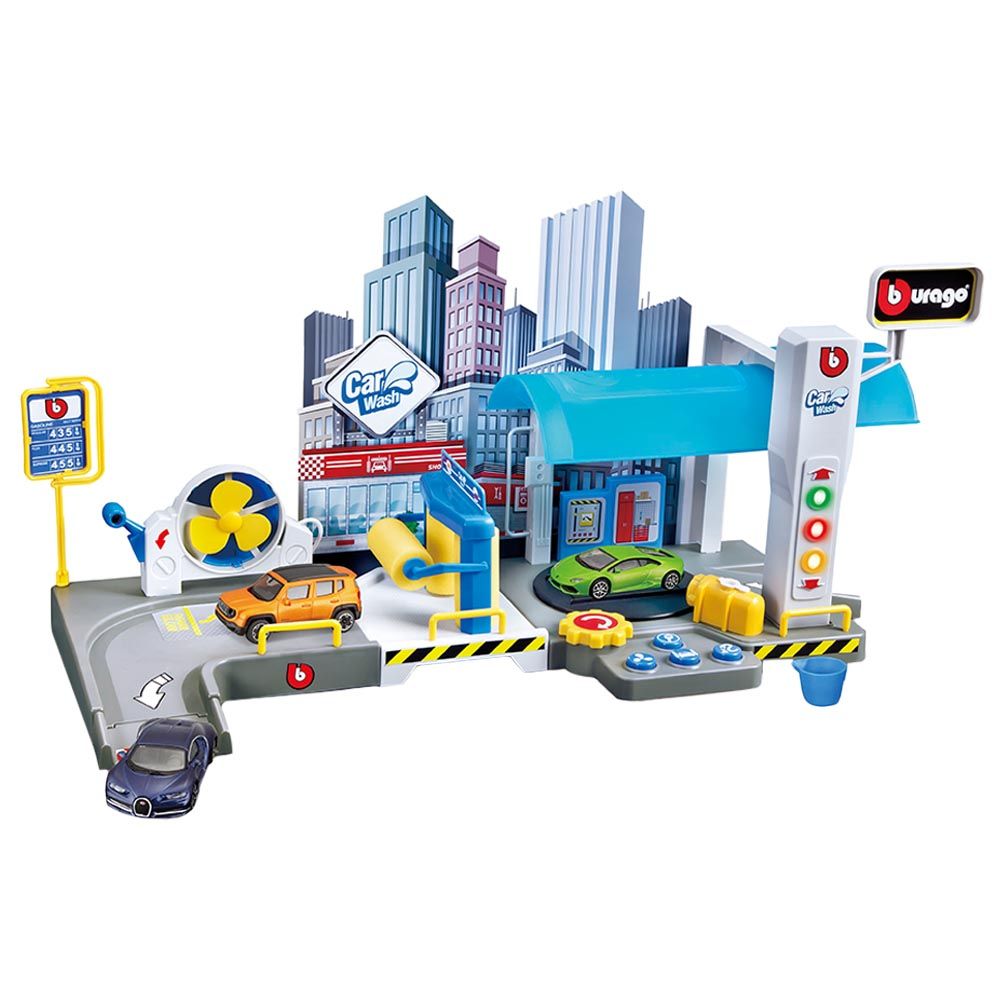 Bburago - Street Fire Car Wash Playset