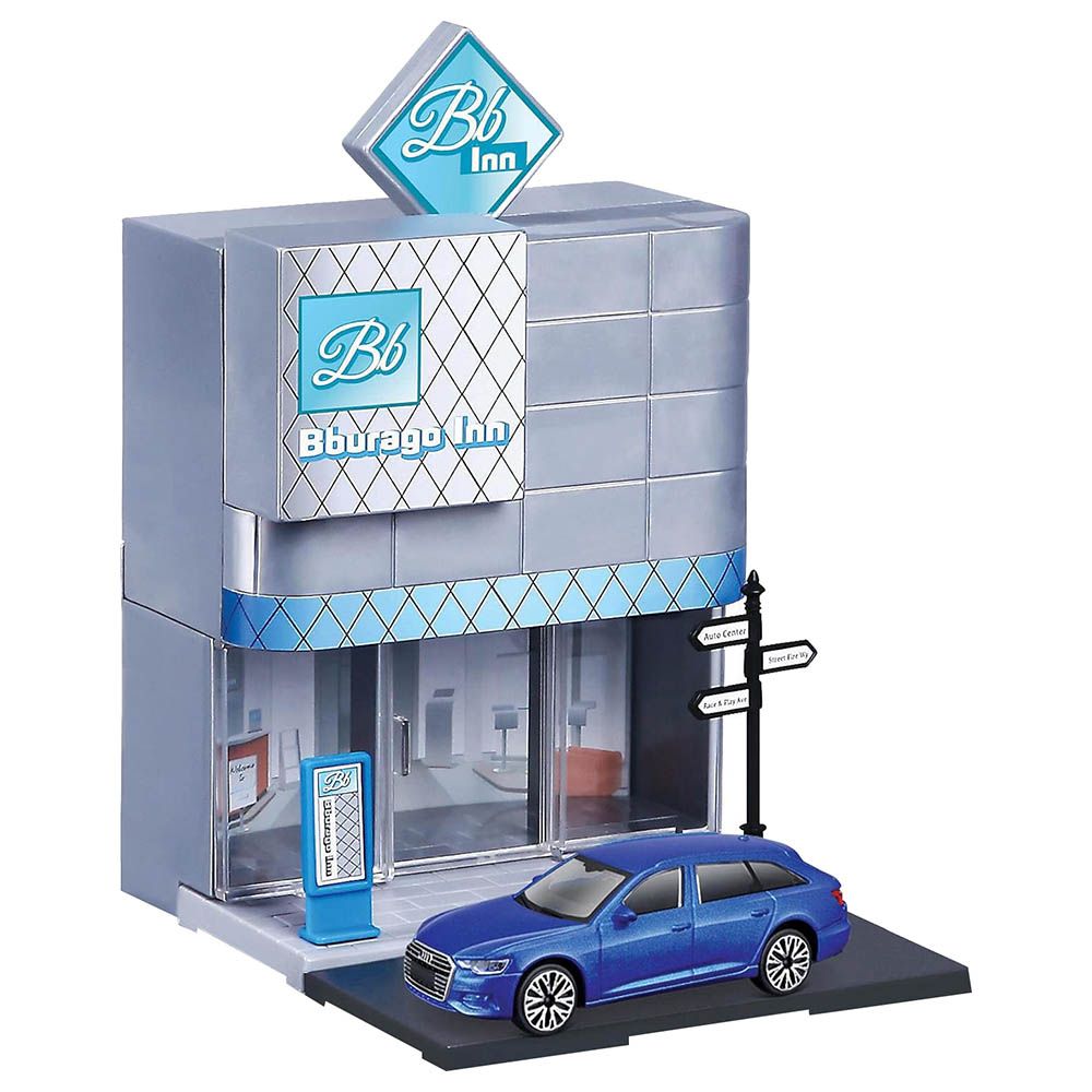 Bburago - 1/43 Street Fire City Hotel Playset w/ Car