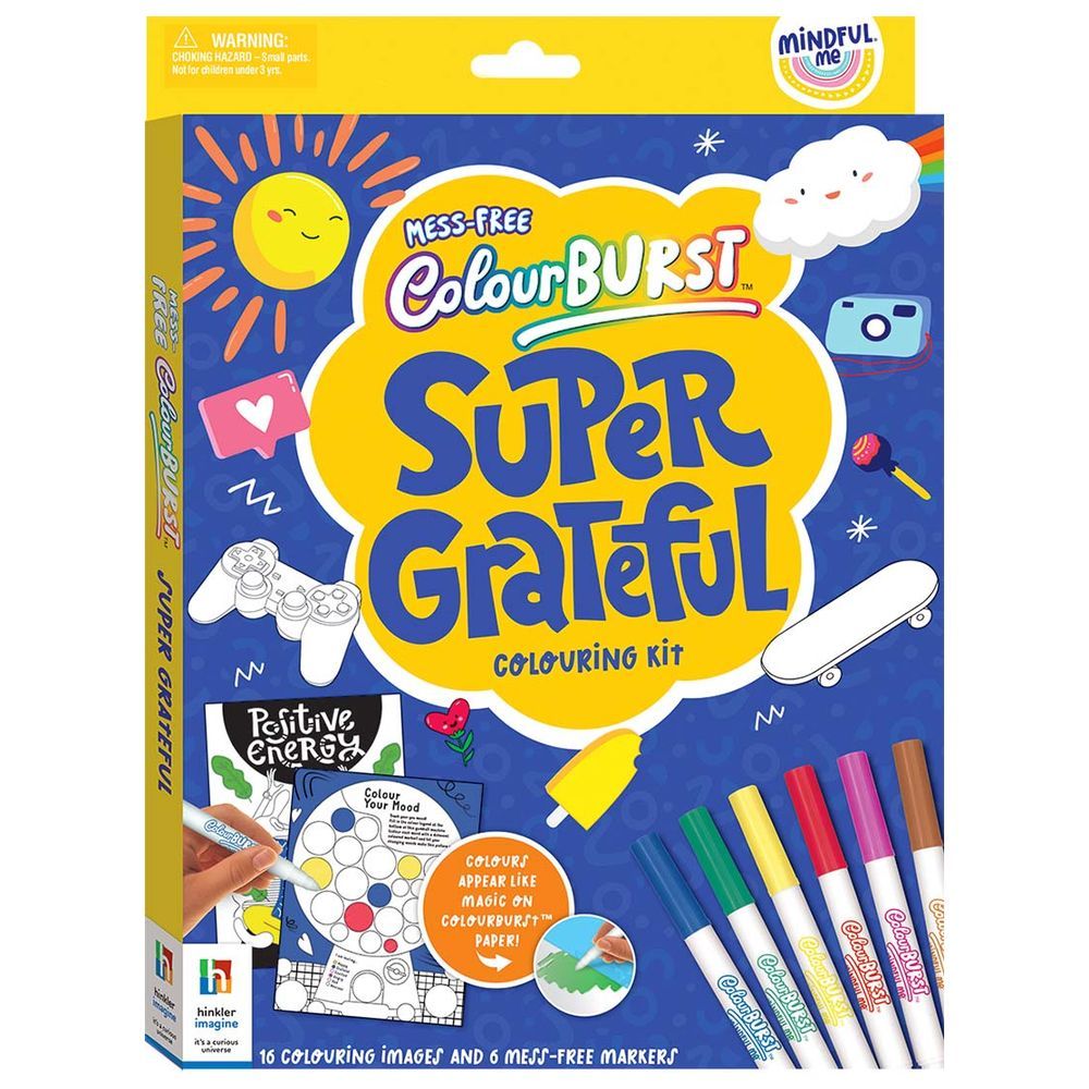 Mindful Me Colour Burst Super Grateful Colouring Kit