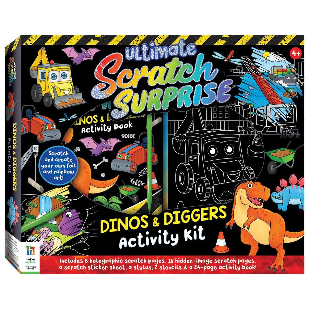 Ultimate Scratch Surprise Dinos & Diggers Activity Kit