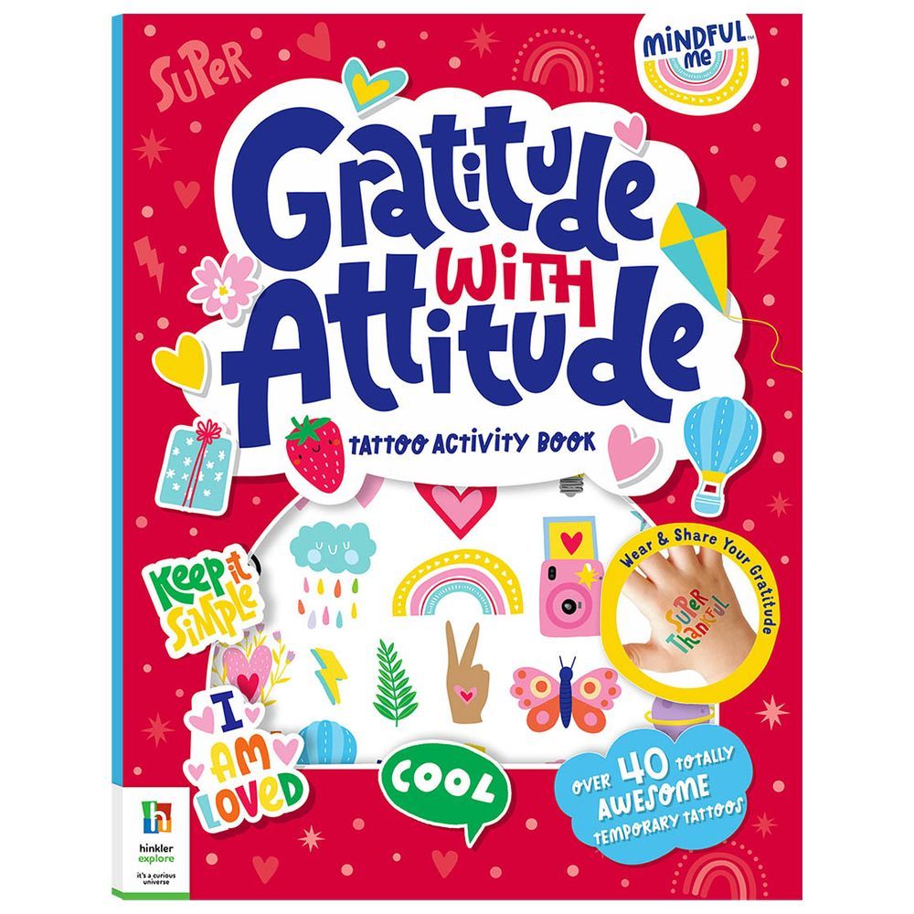 Mindful Me Gratitude with Attitude Tattoo Activity Book