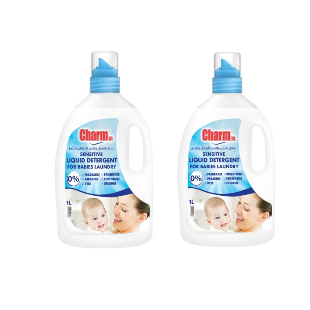 Charmm - Sensitive Liquid Detergent For Baby's Laundry - 1 L - 2pcs