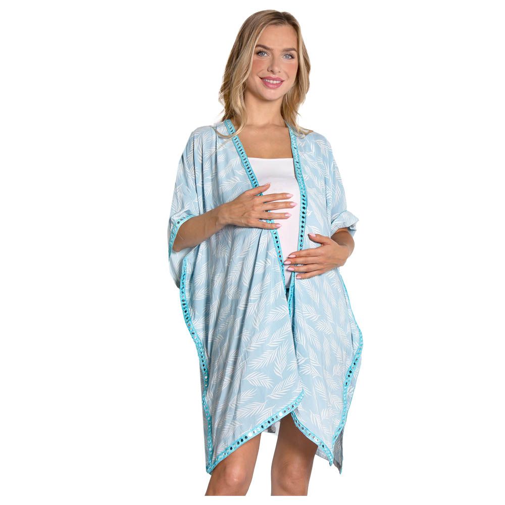 Blush - Kaftan Style Coverup - Light Blue