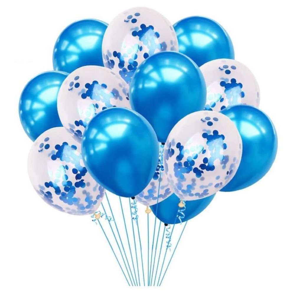 Highland - Blue Confetti and Latex Balloons 20pcs