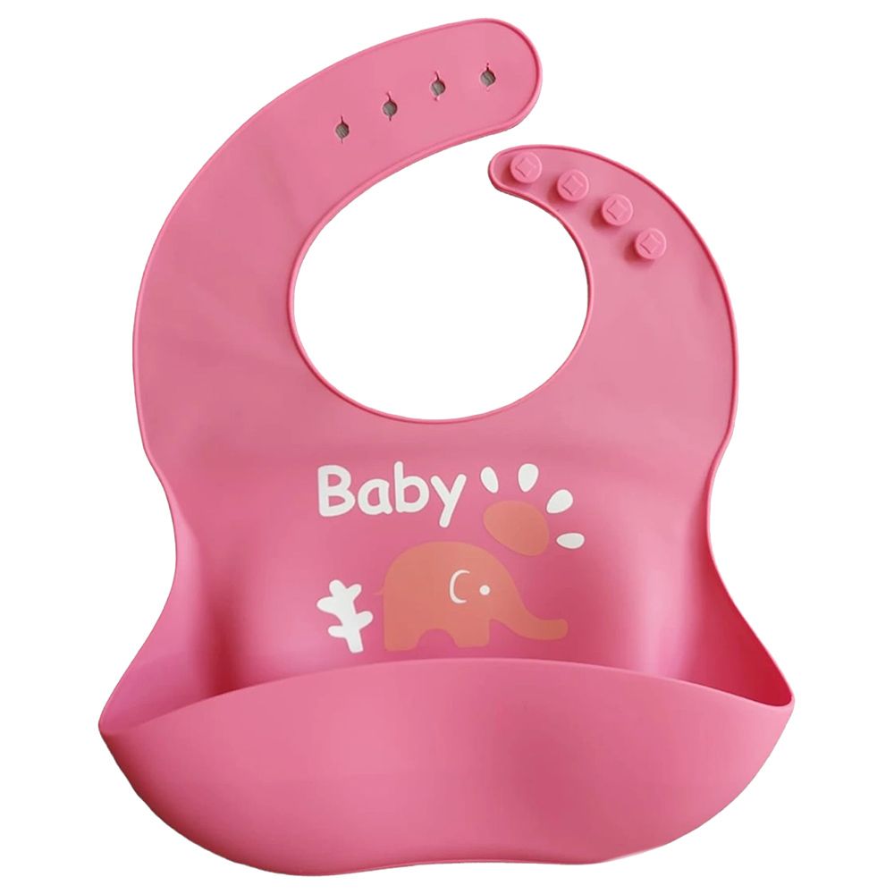 Highland - Pink Silicone Baby Bib Feeding Supplies