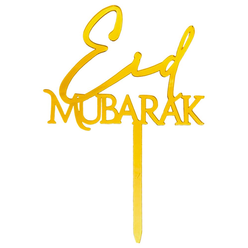 Highland - Eid Mubarak Cake Topper - Gold Acrylic 