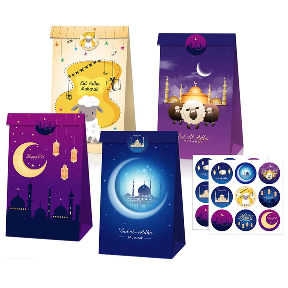 Highland - Eid Mubarak Gift Bags W/ Stickers 12's