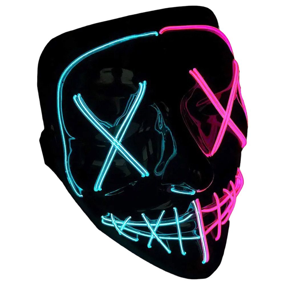 Highland - Pink & Blue LED Light Up Purge Halloween Mask