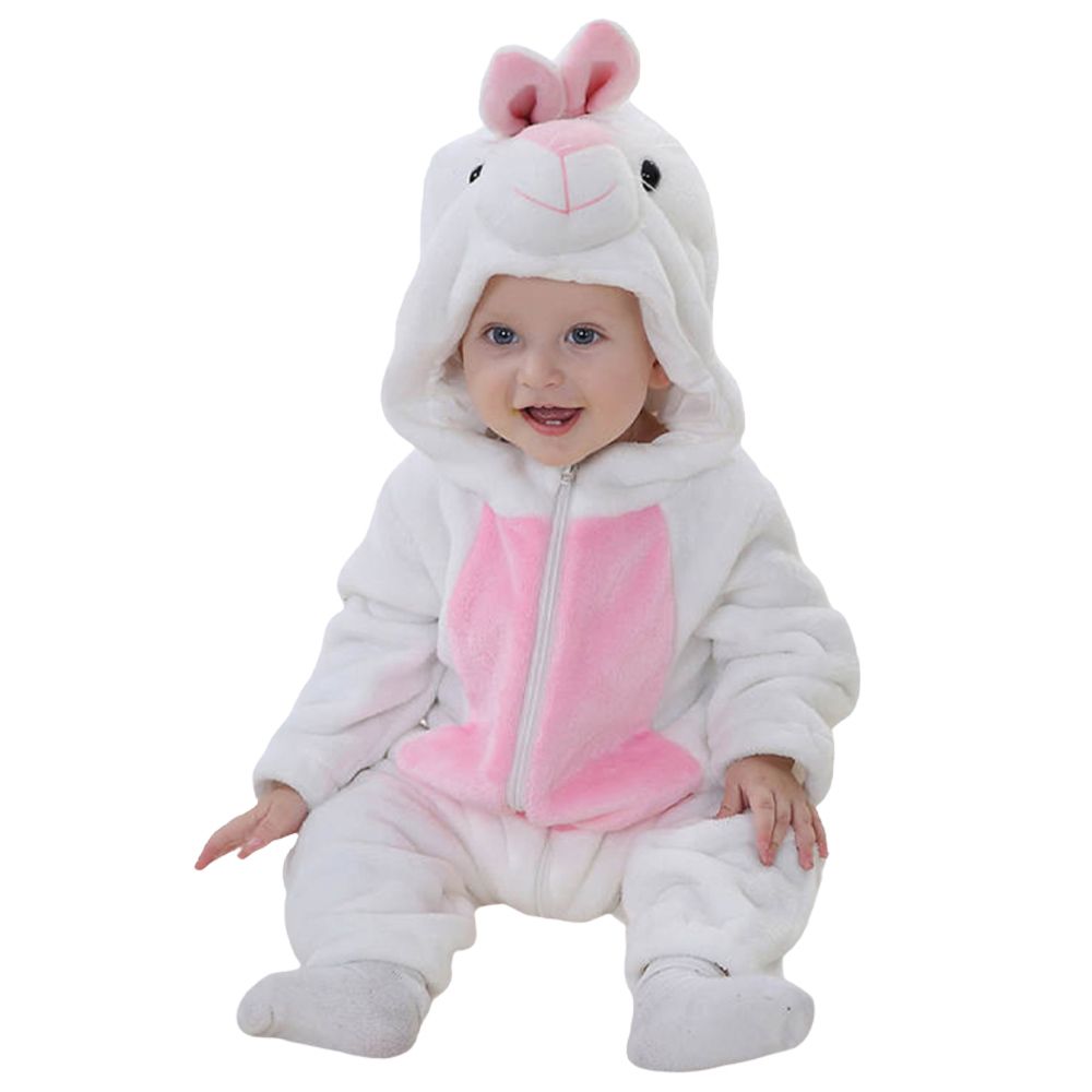 Highland - Kids Rabbit Romper Animal Costume - White & Pink