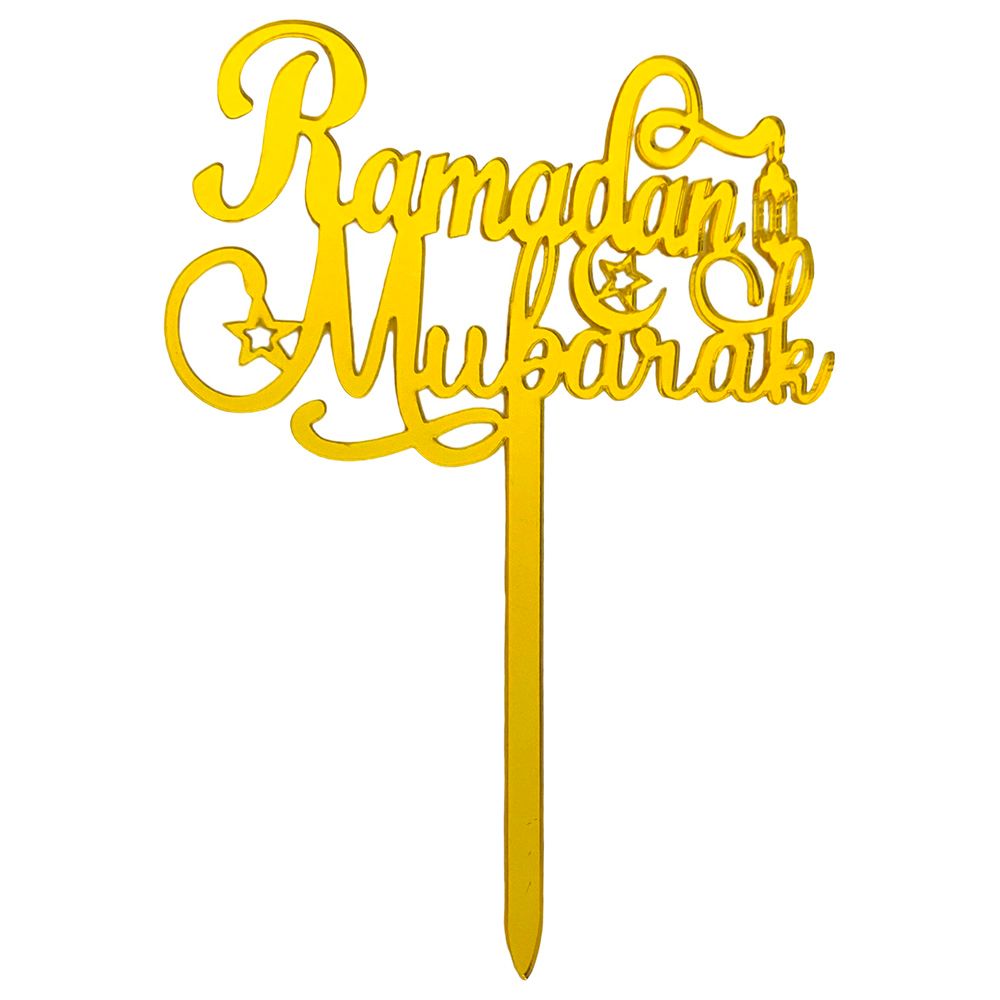 Highland - Ramadan Mubarak Cake Topper - Gold Acrylic 