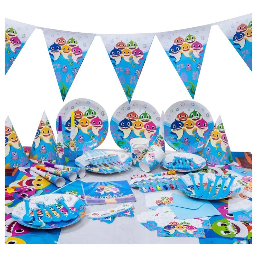 Highland Baby Shark Theme Disposable Tableware Set - 122pcs