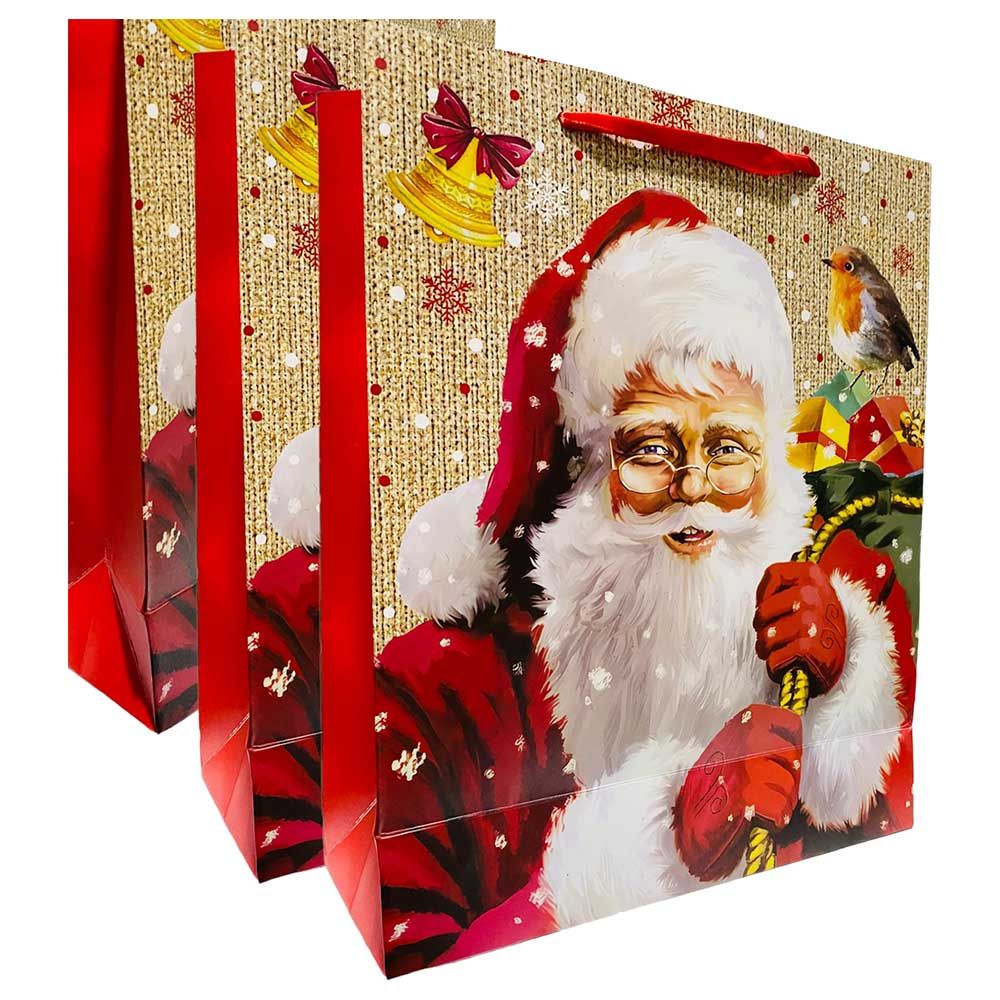 Highland - Santa Claus Christmas Gift Bags - 6pc