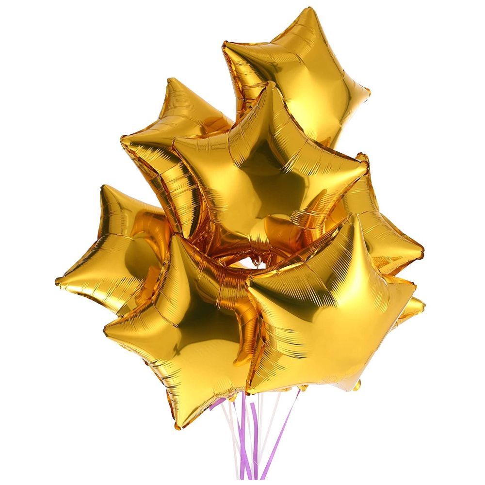 Highland - Gold Star Foil Balloons 5pcs