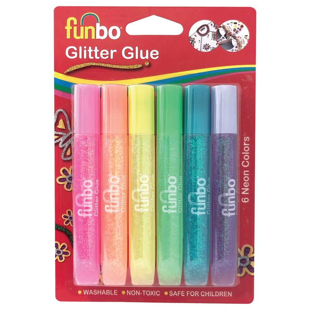 Funbo - Glitter Glue Light 6 Colours - 12.5g