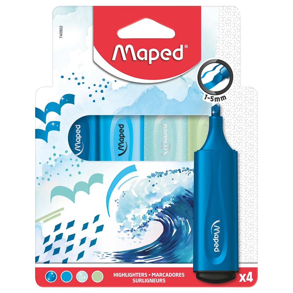 Maped - Fluopeps Ocean Highlighter Pack - 4pcs