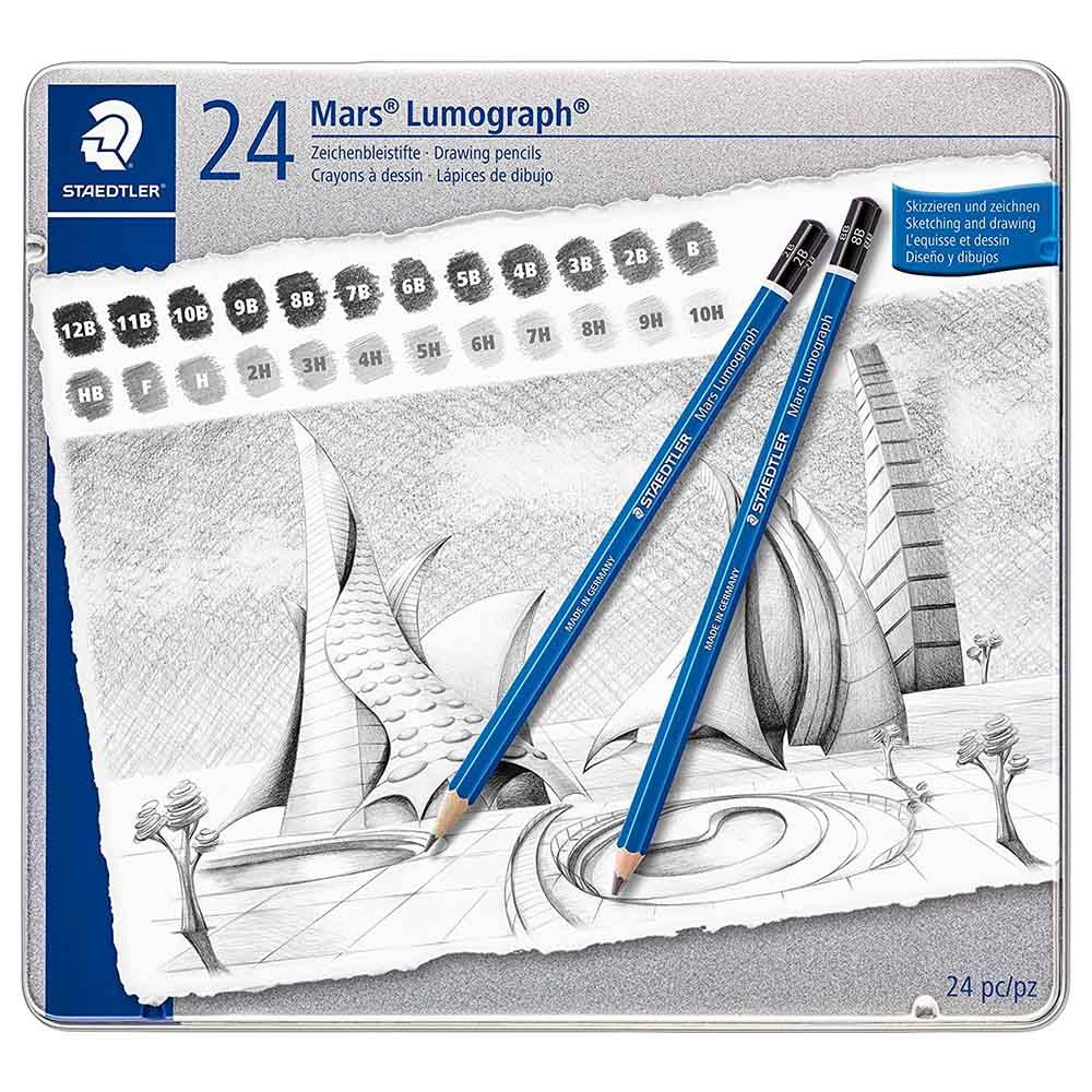 Staedtler - Mars Lumograph Pencil Set - 24Pc - Black