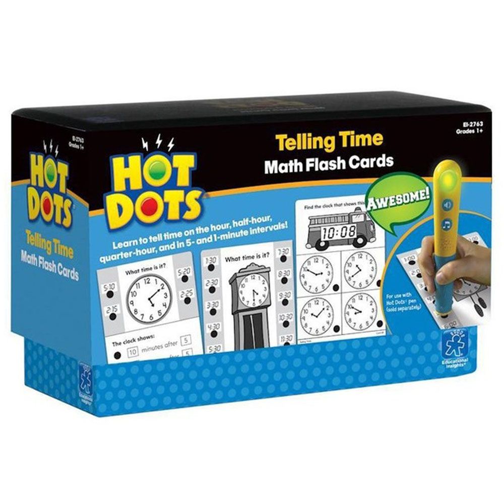 Learning Resources - Hot Dots Math Flash Cards - Telling Time