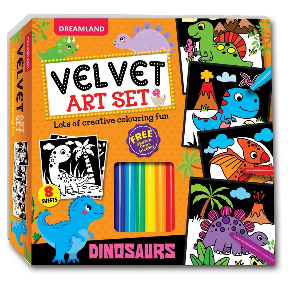 Velvet Art Set - Dinosaurs