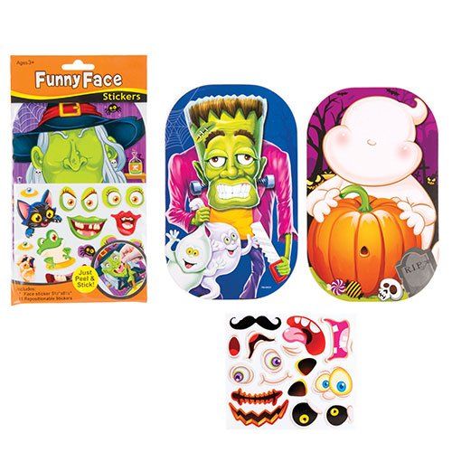 Baker Ross - Funny Face Sticker Sets - Pack of 4