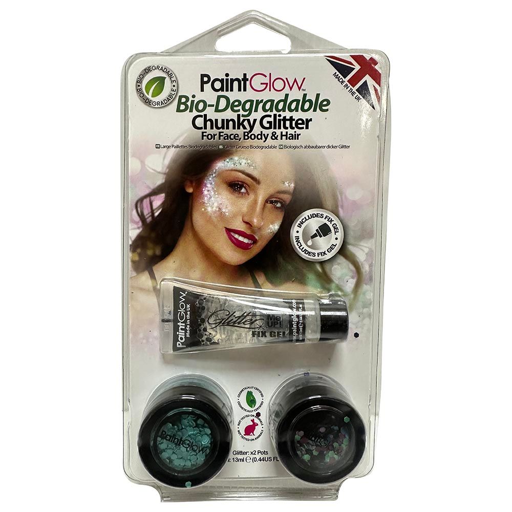 Paint Glow - Bio-Degradable Chunky Glitter - 3pcs