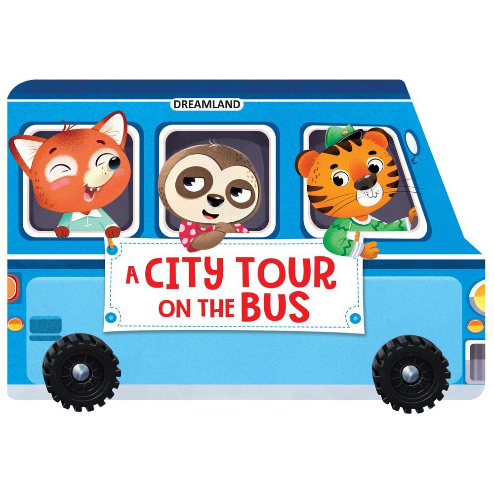 A City Tour On The Bus - Board Book With Wheel