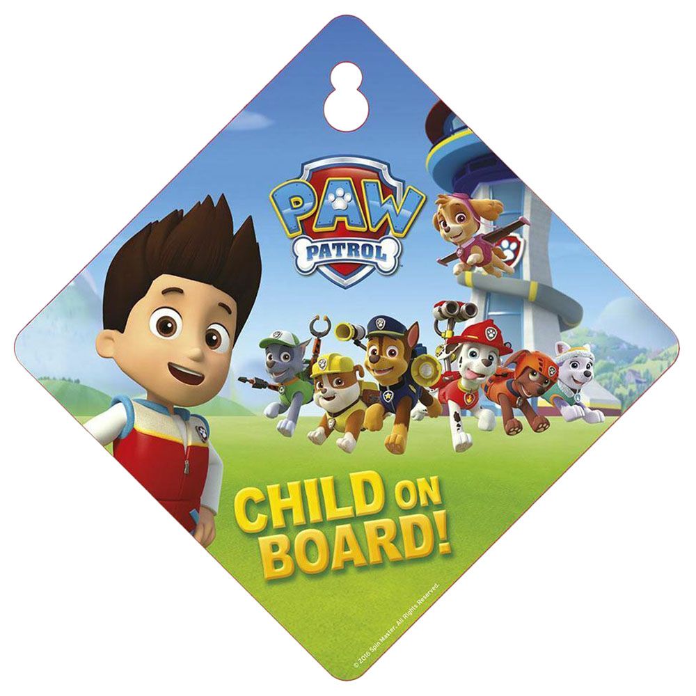 Paw Patrol Child On Board Car Sign - Ppbbg