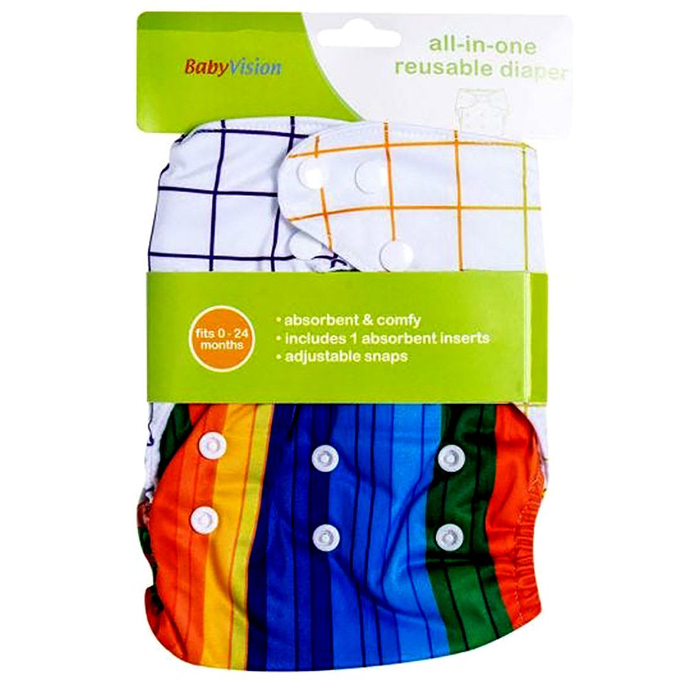 BabyVision - Reusable Diaper All-In-One - Pencil Printed