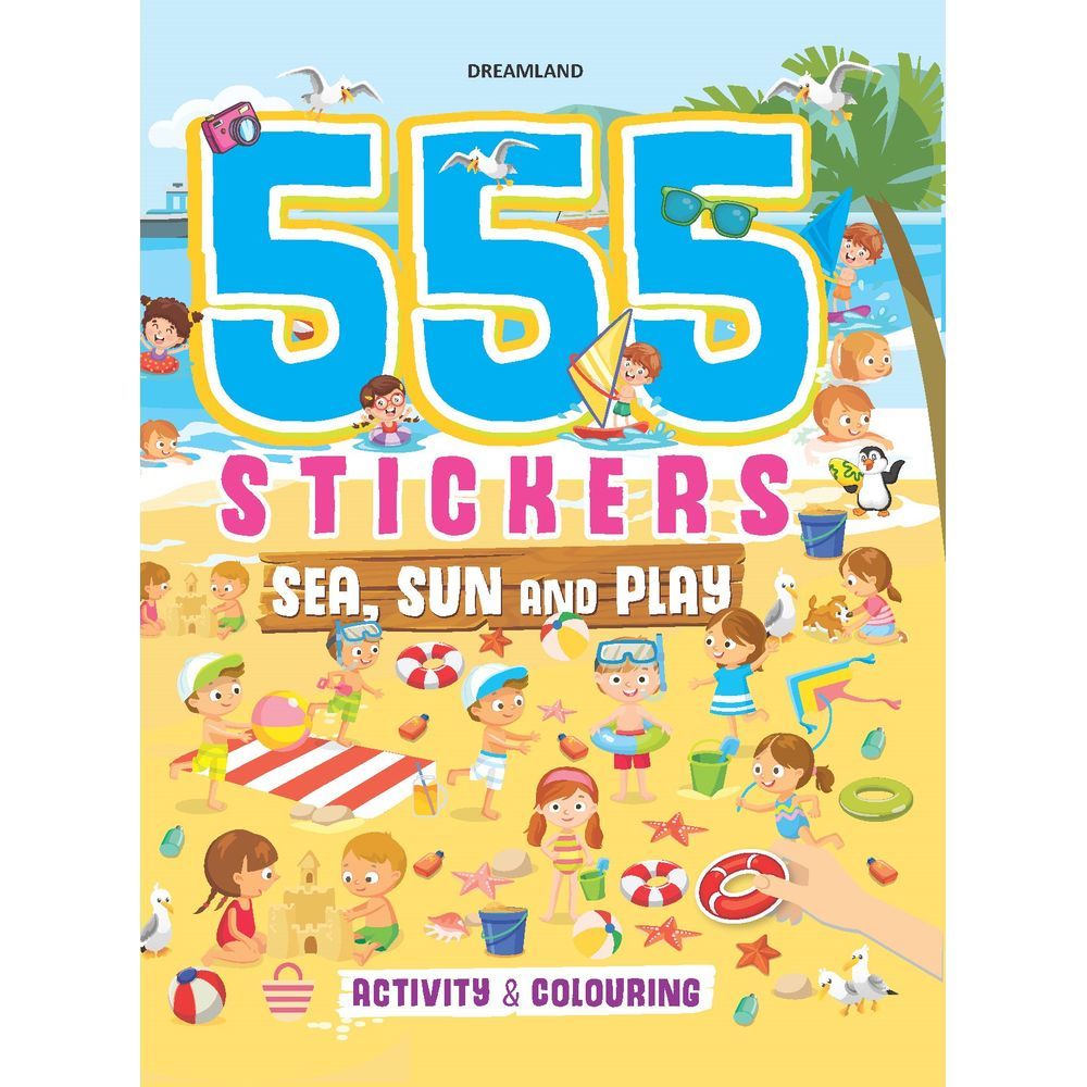 555 Stickers Sea Sun & Play Activity & Colouring Book