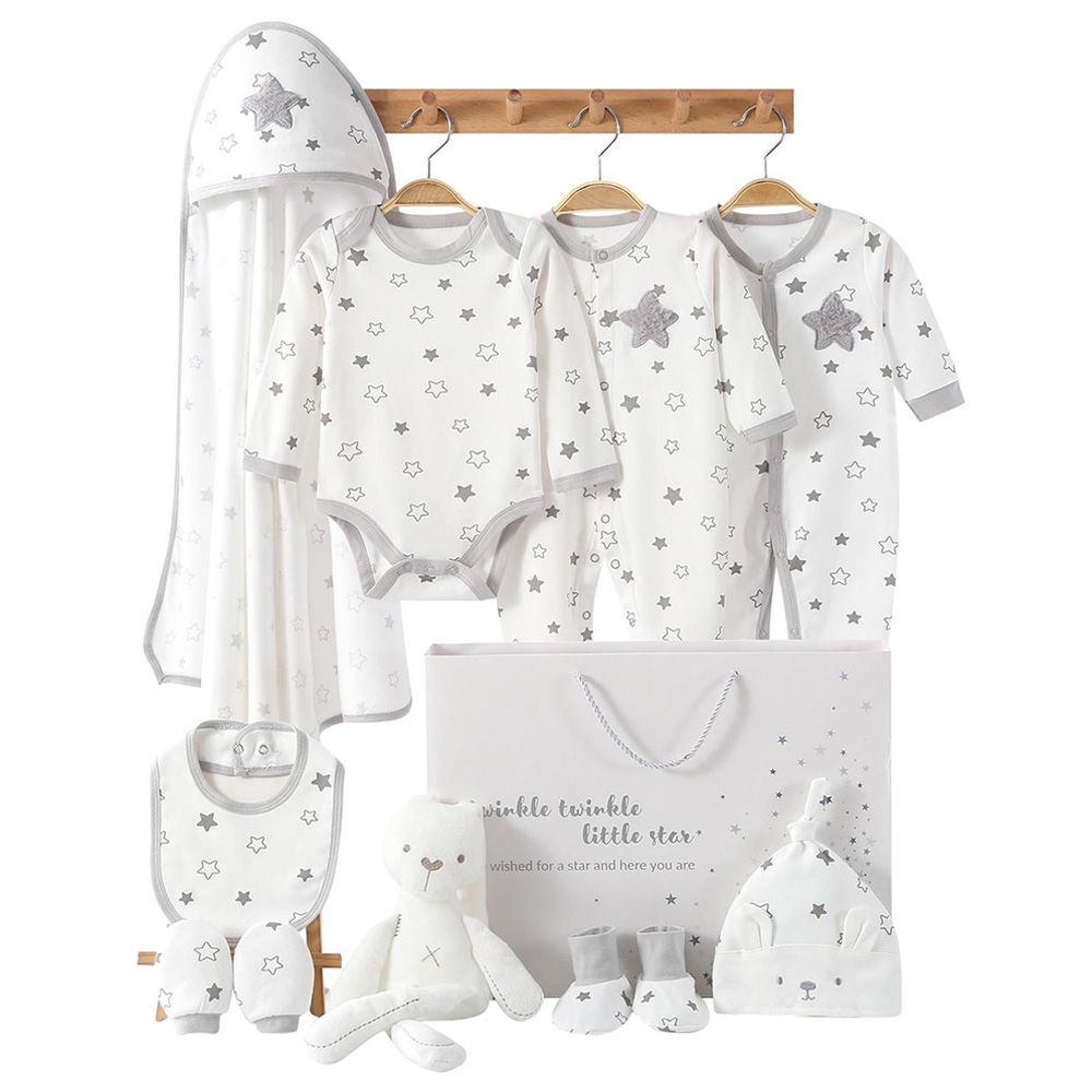 Tiny Toes-100% Cotton 9pc Newborn Gift Set