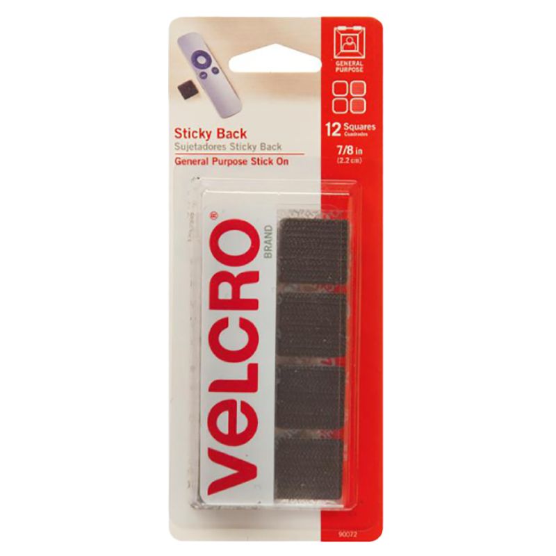 Velcro - Square 7/8" Black