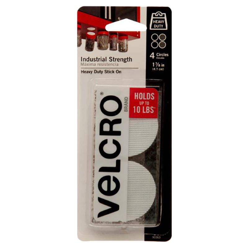 Velcro - Coin 1-7/8" White