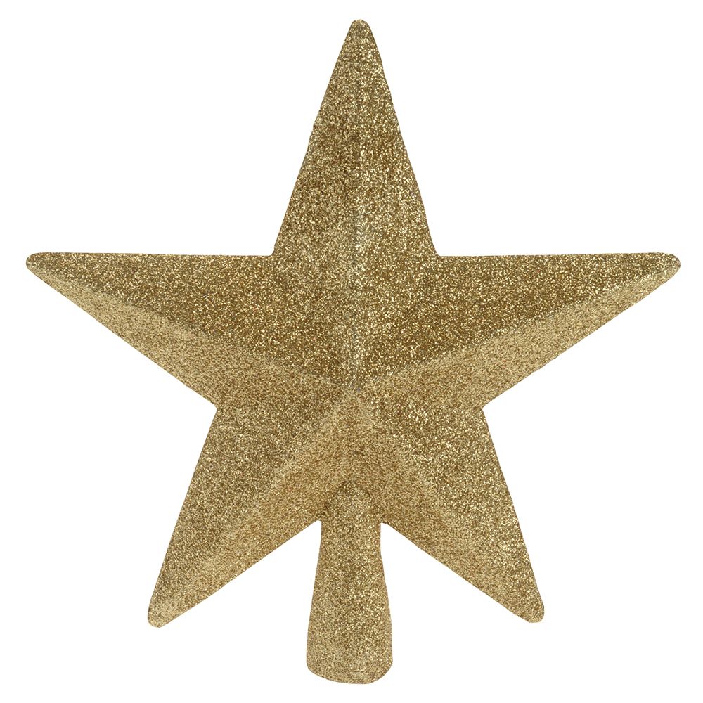 Tree Top Glitter Star 19cm - Gold