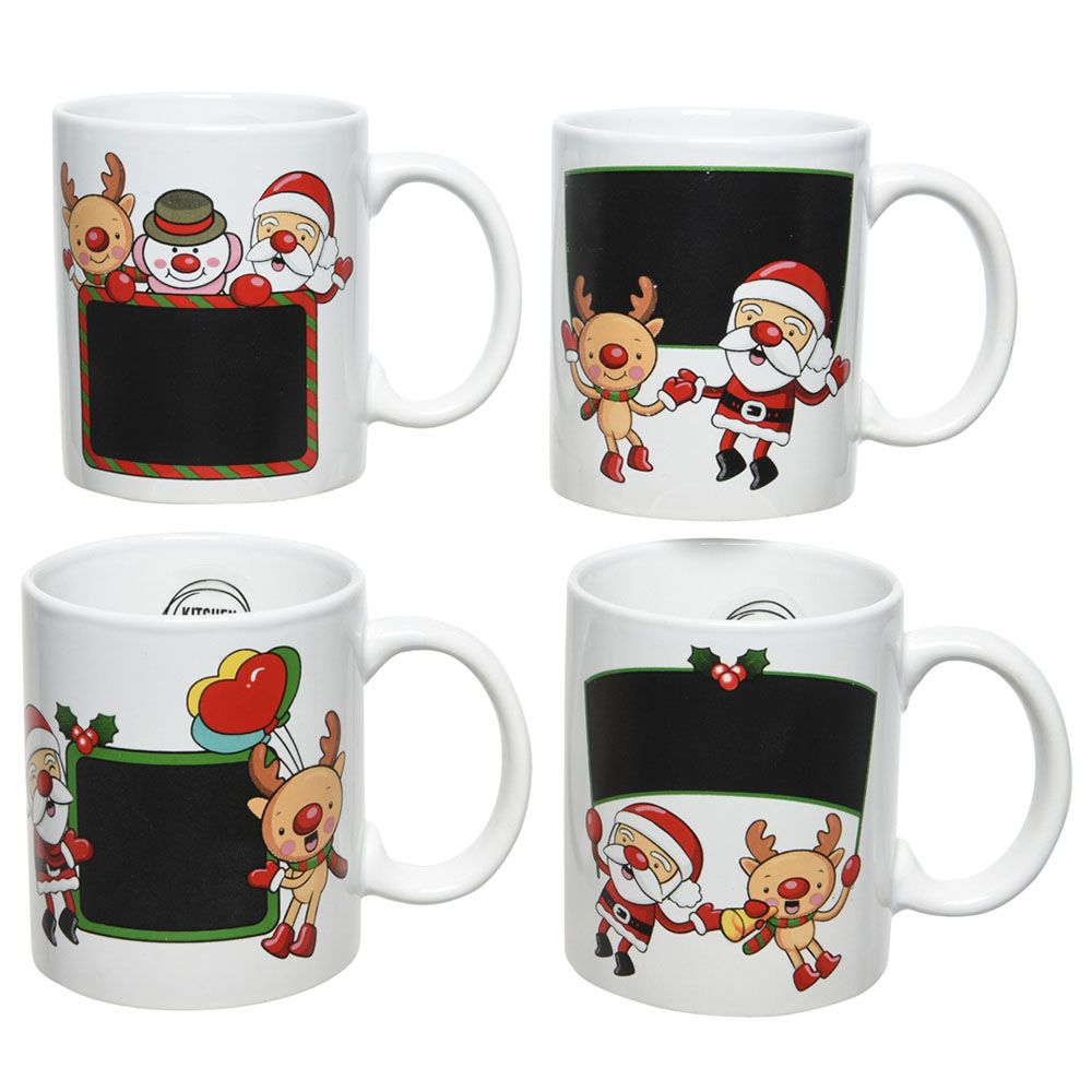 Kaemingk - Christmas Ceramic Mug With Blackboards 1pc